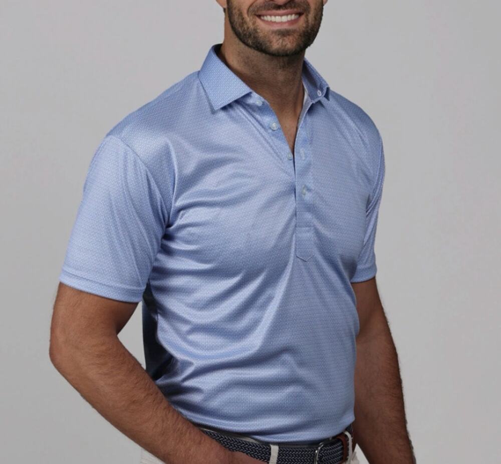 NWOT Collars & Co. Men’s Semi-Spread Collar Performance Polo Santorini Size 2XL